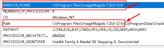 ImageMagick system environment