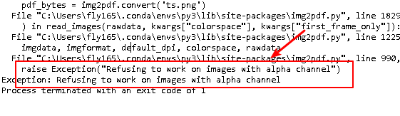 Refusing to work on images with alpha channel