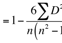 Spearman correlation coefficient formula