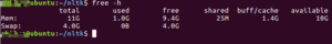 linux free command