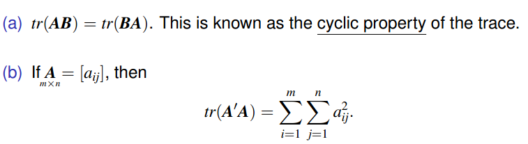 matrix trace feature