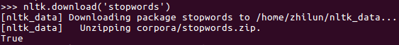 nltk download english stop words