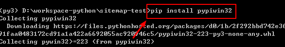 pip install pypiwin32