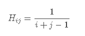 hilbert matrix