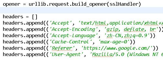 python OpenDirector http request header