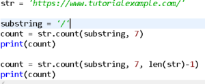 python string count() examples