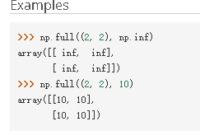 numpy.full() tutorials and examples