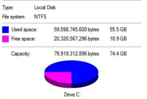 python calculate disk free space