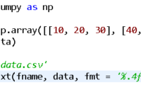 python save numpy array into csv file