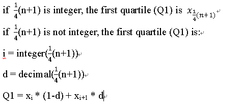 quartiles q1