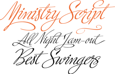 cursive font example