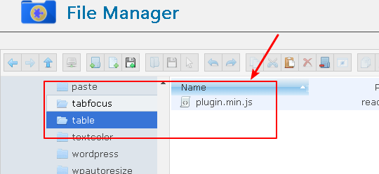 upload tinymce table plugin to wordpress