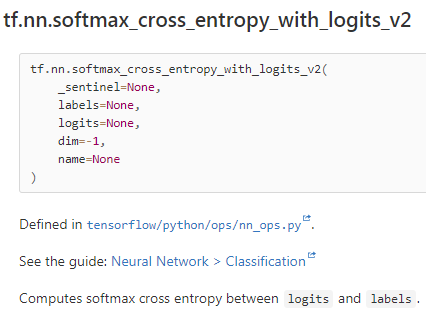 Understand tf.nn.softmax_cross_entropy_with_logits_v2()