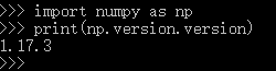 check numpy version