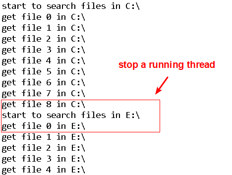 python stop a running thread