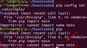 fix pip import error - cannot import name main