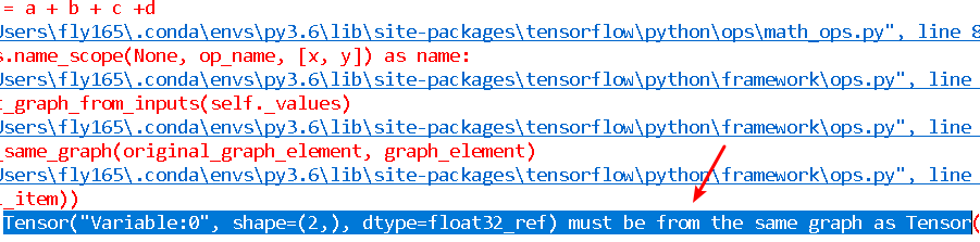 Fix Tensor must be from the same graph as Tensor