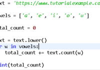 Python Count the Number of Vowels In a String