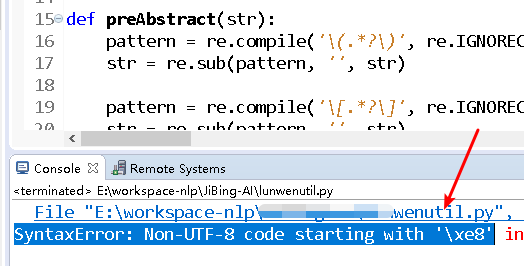 Fix python SyntaxError - Non-UTF-8 code starting with