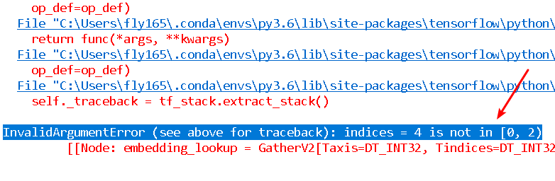 Fix tf.nn.embedding_lookup() InvalidArgumentError - indices error