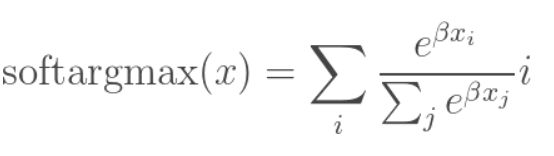 The formula of softargmax