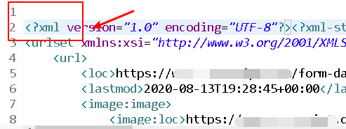 the reason of xml.parsers.expat.ExpatError - XML or text declaration not at start of entity