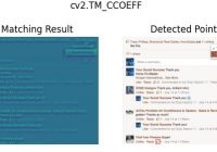 The effect of cv2.matchTemplate() cv2.TM_CCOEFF