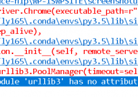 module 'urllib3' has no attribute 'PoolManager'