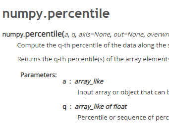 https://numpy.org/doc/stable/reference/generated/numpy.percentile.html