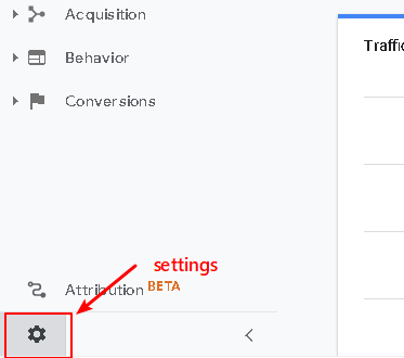 open google analytics settings