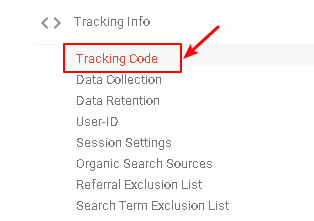 open google analytics tracking code