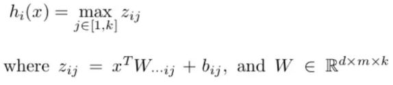 maxout activation function formula