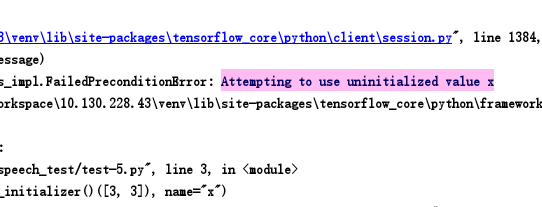 TensorFlow Attempting to use uninitialized value x