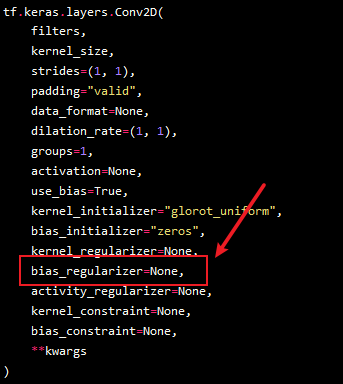 bias regularization in keras