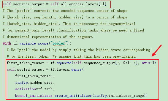 Bert sequence_output and pooled_output