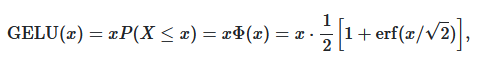 GELU activation function