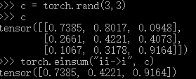 Matrix diagonal elements in Einsum