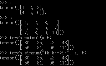 Matrix multiplication in Einsum