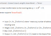 Understand PyTorch F.linear() with Examples - PyTorch Tutorial