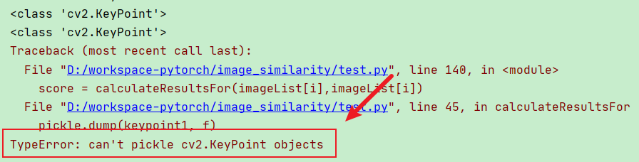 Fix TypeError can't pickle cv2.KeyPoint objects Error in Python OpenCV