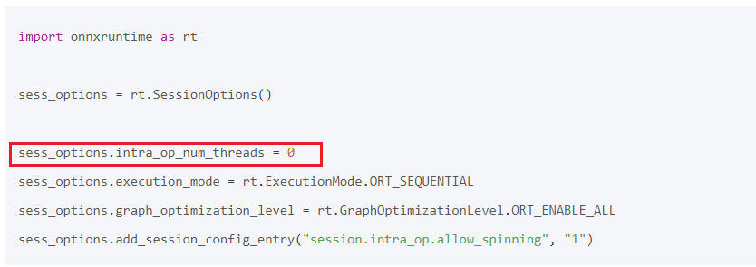 Understand onnxruntime.SessionOptions() intra_op_num_threads - Onnx Tutorial