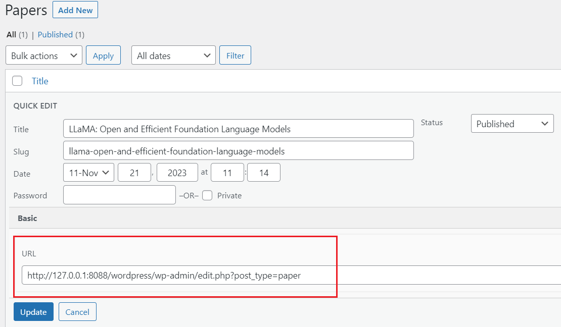 add wordpress custom field to quick edit example