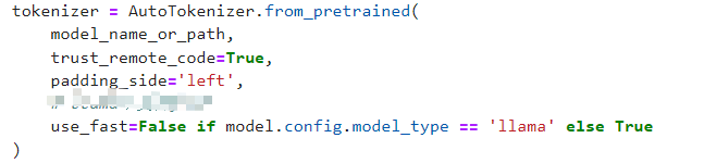 tokenizer padding_side left